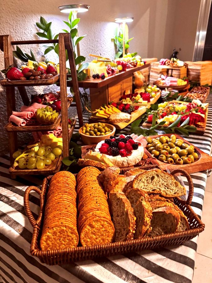 Mesa de catering gourmet